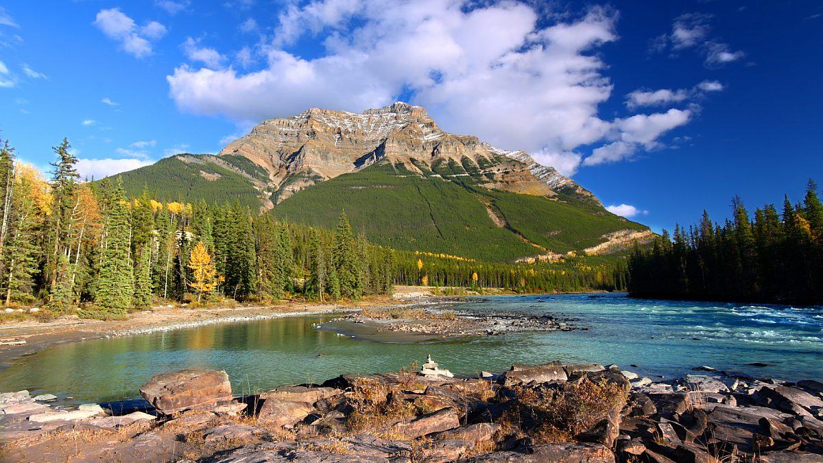 Athabasca River and Mount Kerkeslin